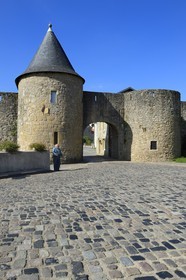 France, Moselle, Rodemack, labelled Les Plus Beaux Villages de France (The Most Beautiful Villages of France), porte de Sierck (Sierck gate)