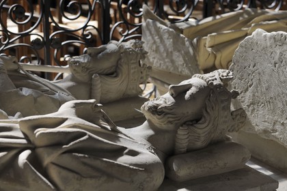 France, Seine-Saint-Denis (93), Saint-Denis, la basilique de Saint-Denis, gisant de Henri 1er (1008-1063)