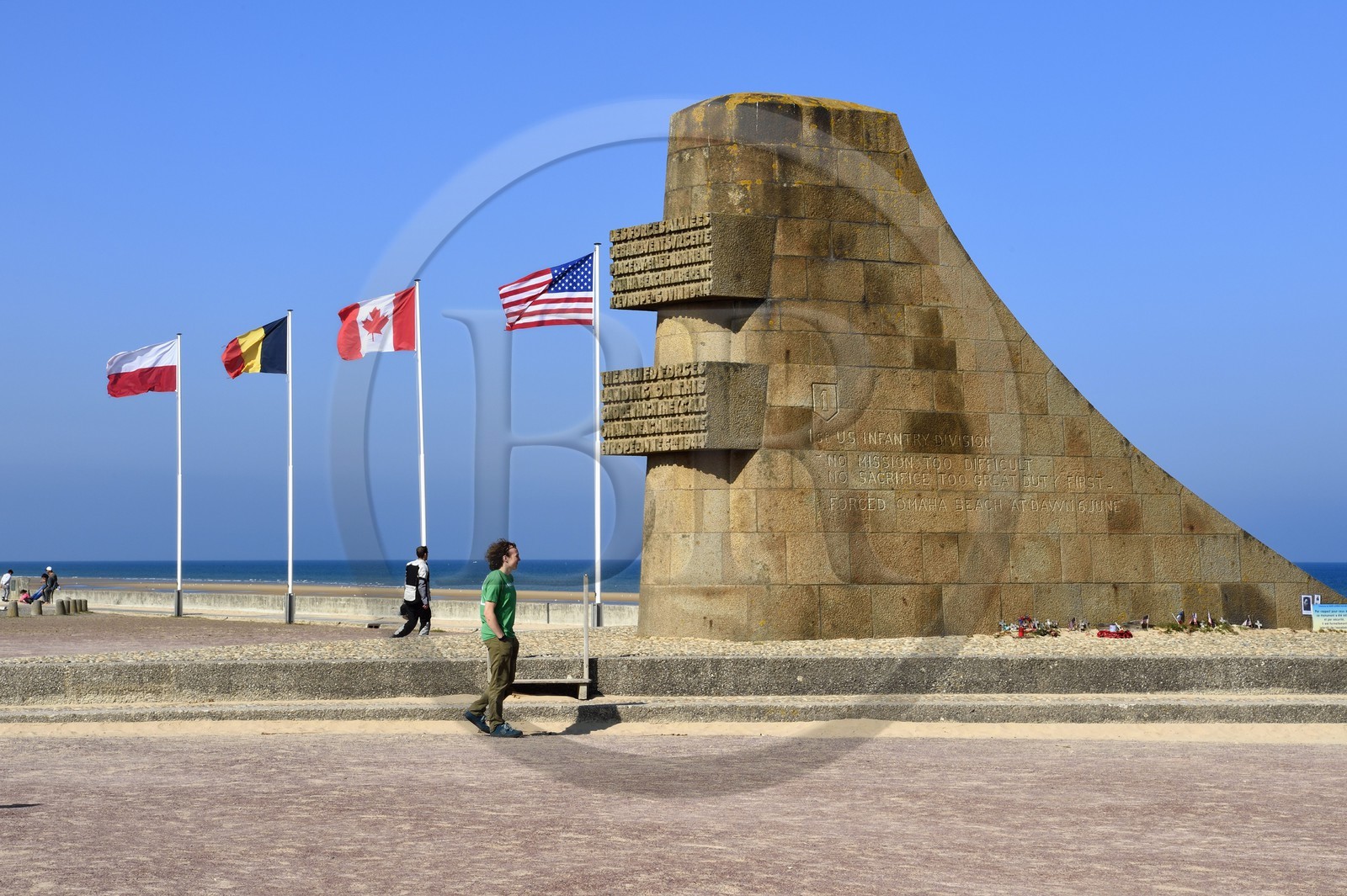 France, Calvados, Saint Laurent sur Mer, along the beach of Omaha Beach memorial Allied landings
