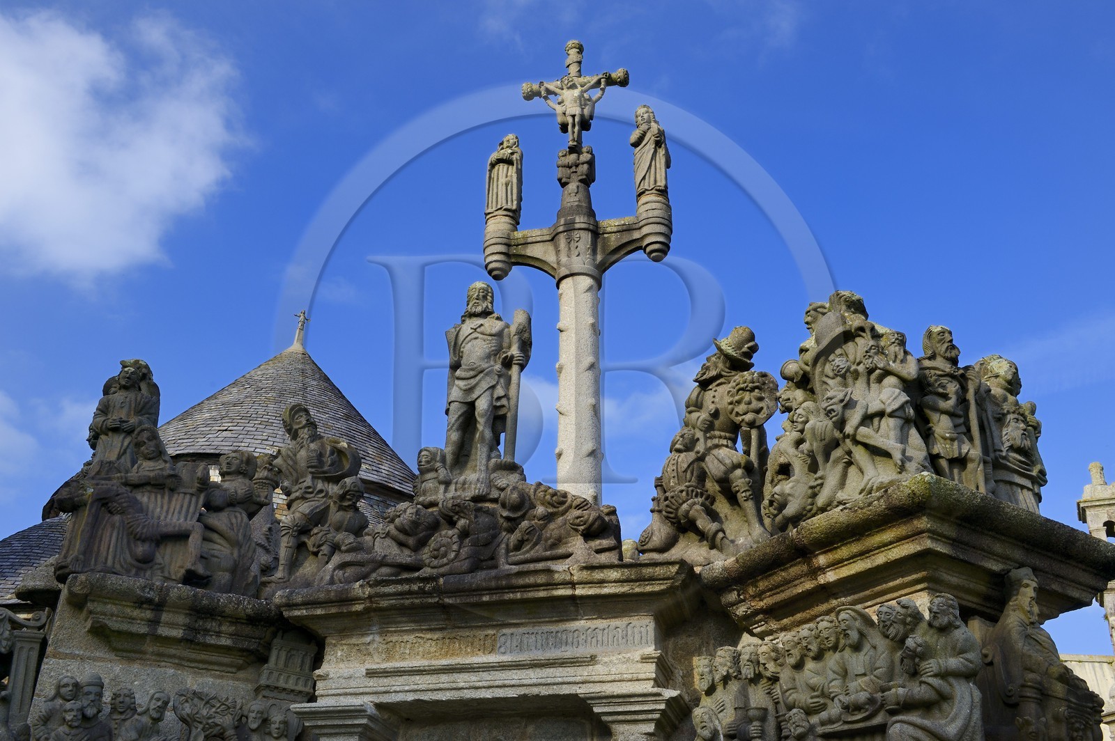 France, Finistere, Guimiliau, the calvary in the Parish close (enclos paroissial)