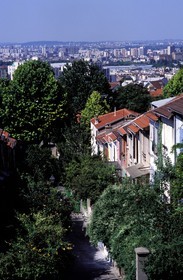 France, Paris (75), la villa Félix Faure dans le quartier de la Mouzaia