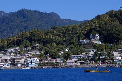 Caraïbes, Ile de Sainte-Lucie, village de Soufrière