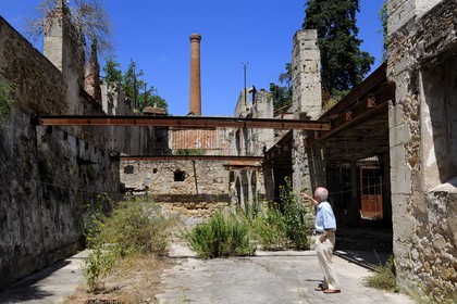 France, Herault, Villeneuvette, former Royal factory, ruins of the factory
