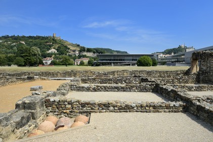 France, Rhône (69), Saint-Romain-en-Gal, le site archéologique du musée gallo-romain de Saint-Romain-en-Gal, la maison des dieux Océan