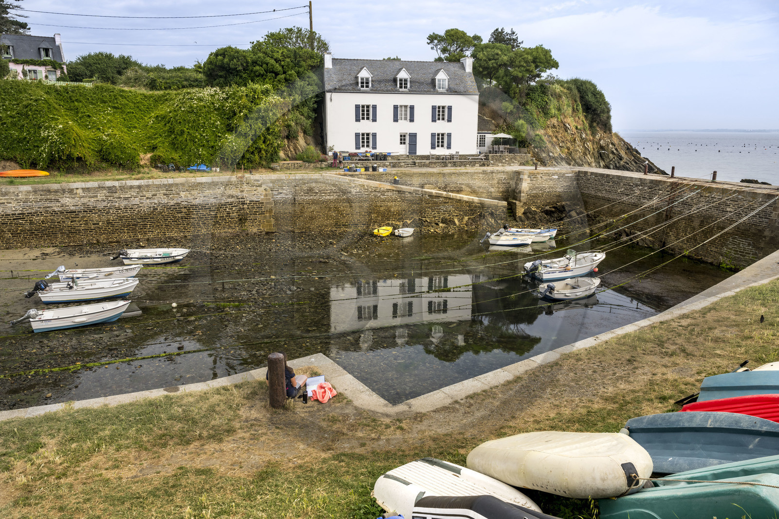 France, Morbihan, Groix Island, the small Port Lay
