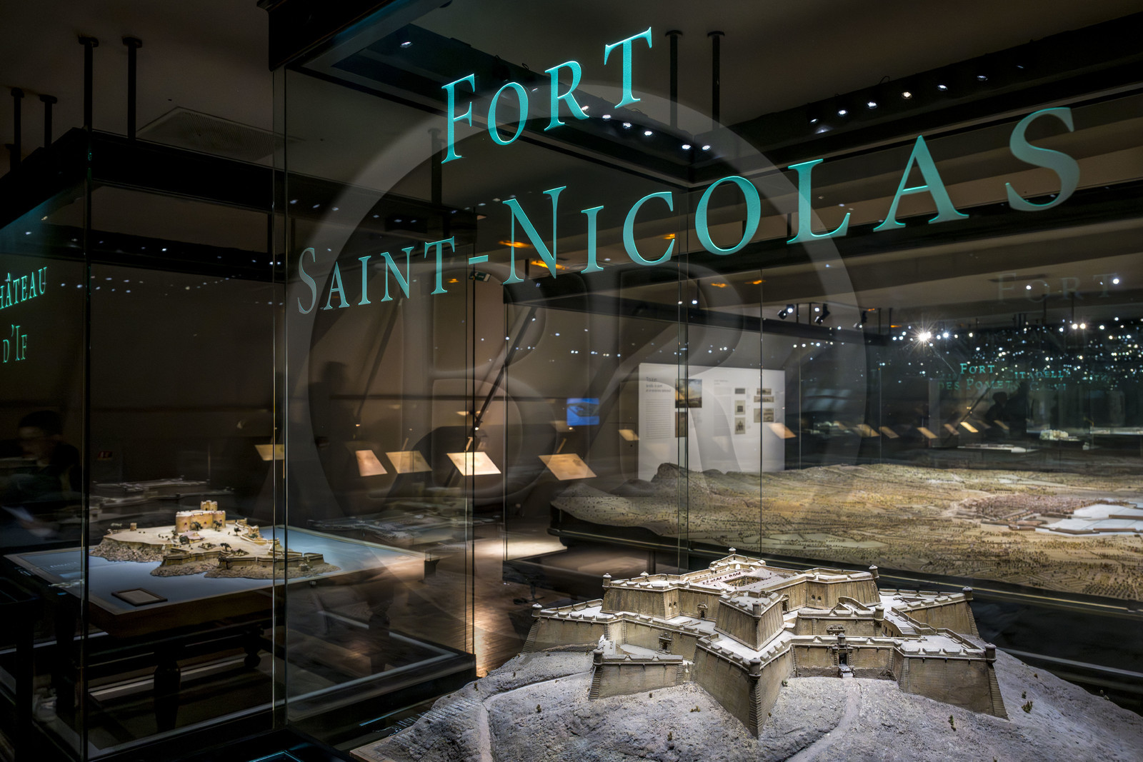 France, Paris (75), Hotel des Invalides, Musée de l'Armée, Musée des Plans-Reliefs, maquette du Fort Saint-Nicolas à Marseille