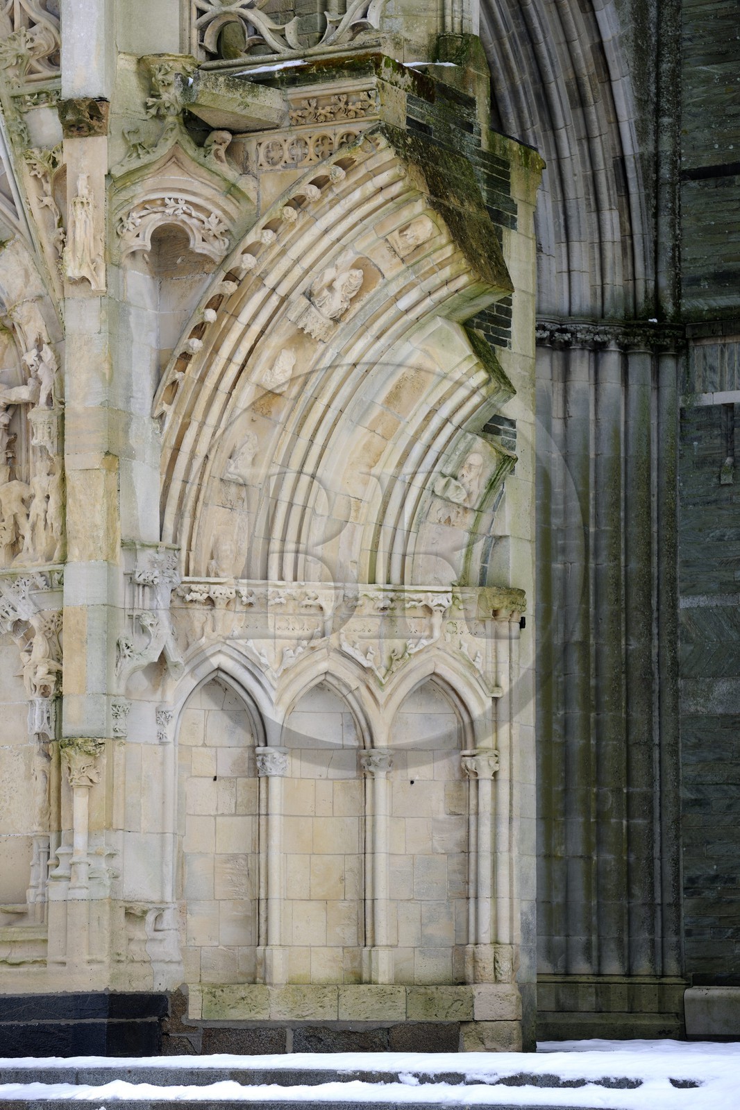 France, Manche (50), Cotentin, Saint-Lo, l'église Notre-Dame bombardée en 1944