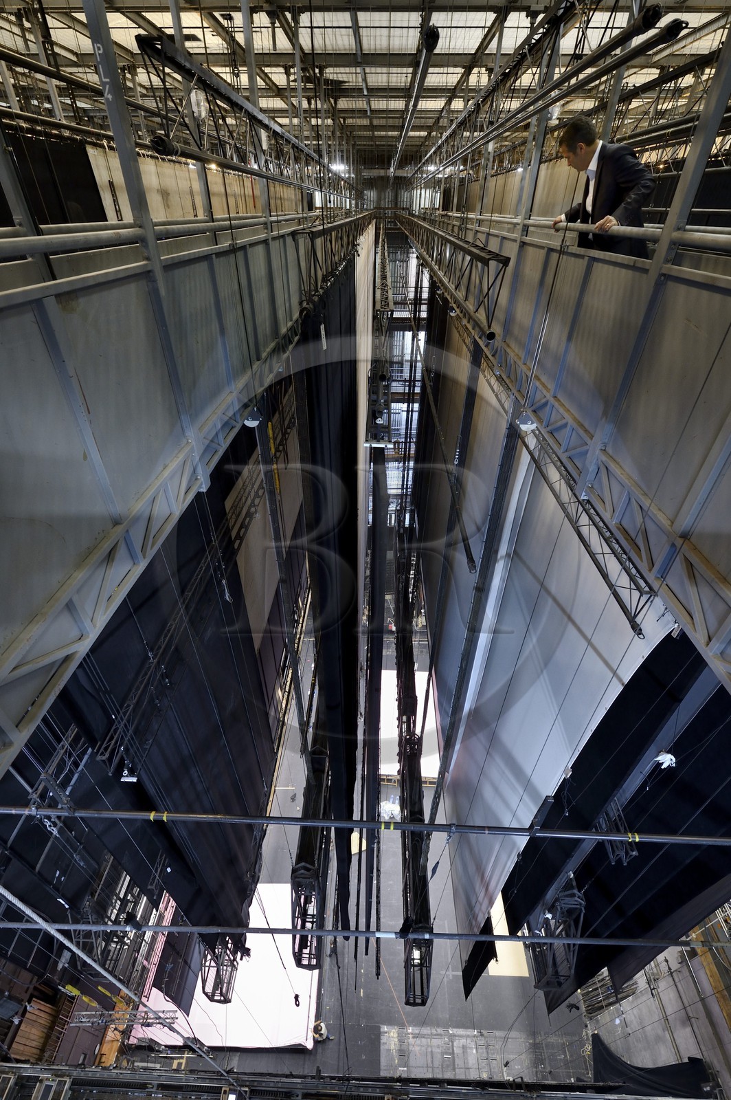 France, Paris (75), Opéra Garnier, la scène vue des cintres