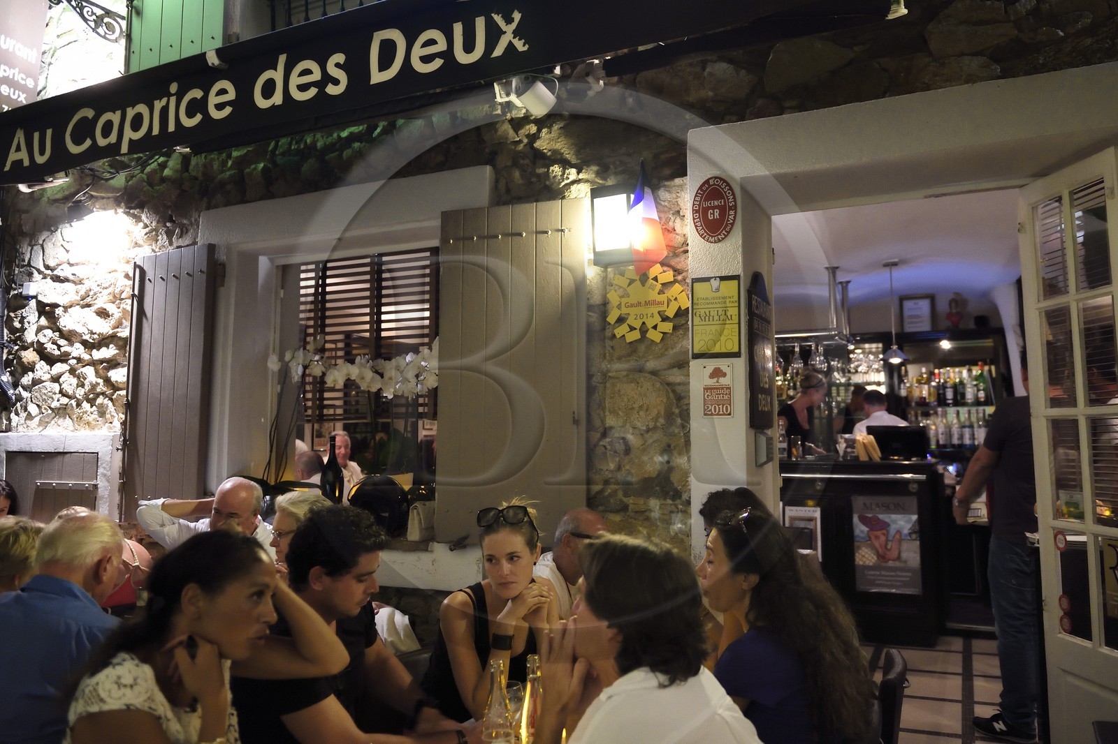 France, Var (83), Saint-Tropez, restaurant Au caprice des deux