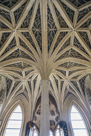 France, Paris (75), Musée de Cluny - Musée national du Moyen-Age, voute Gothique flamboyant de la chapelle