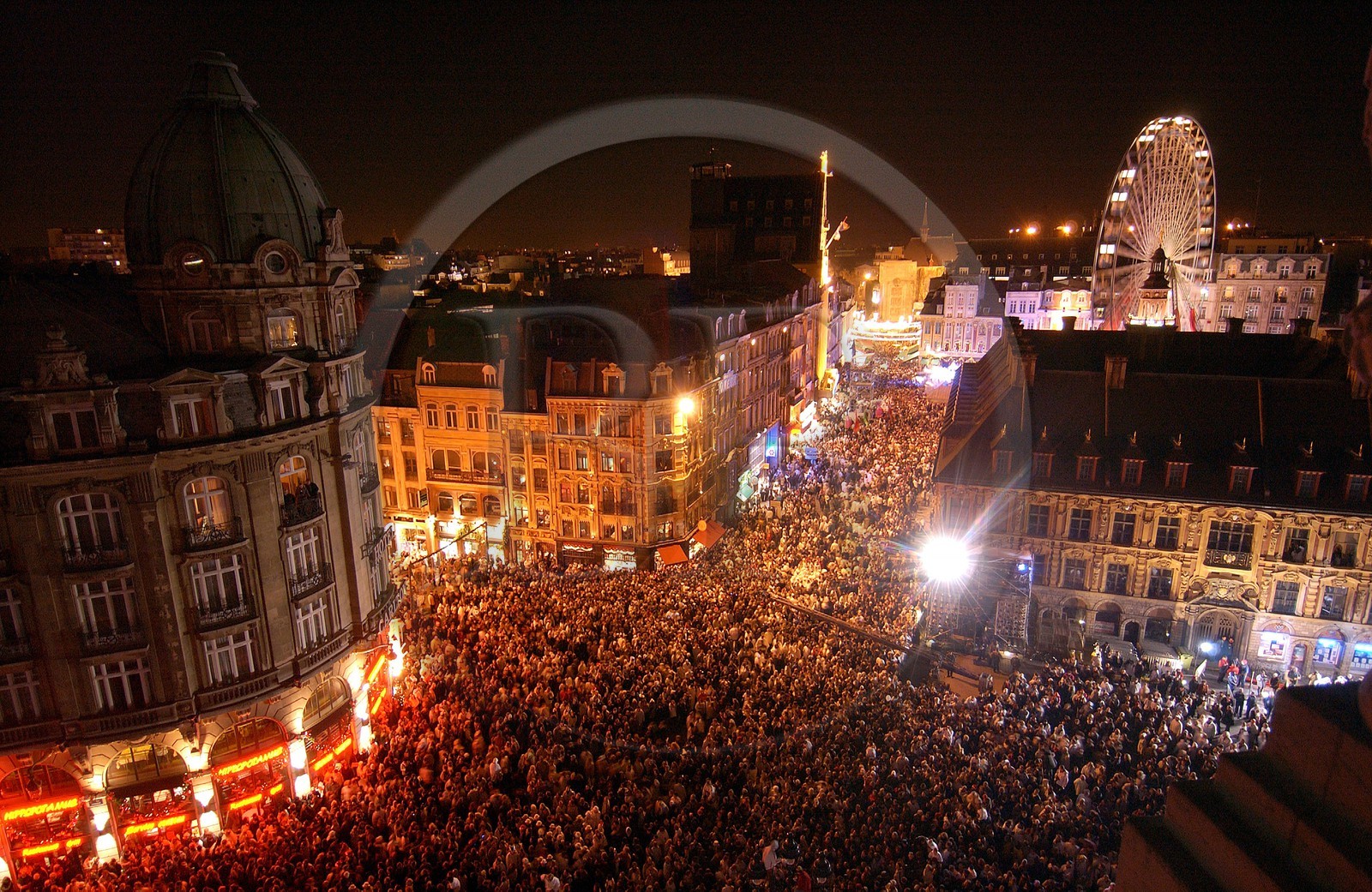 France, Nord, inauguration of Lille 2004, one million people in the streets