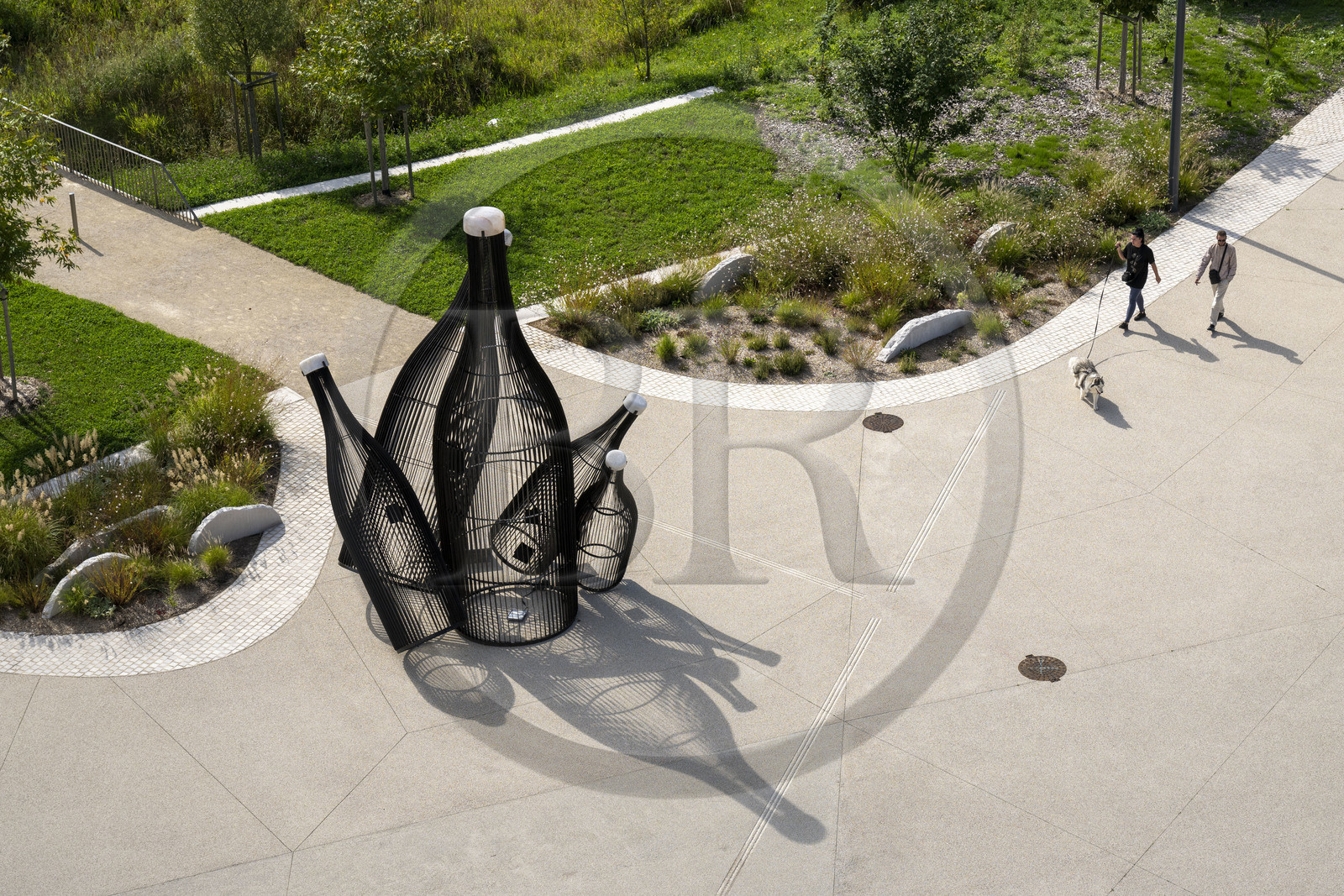 France, Cote d'Or, Climats terroirs of Burgundy listed as World Heritage by UNESCO, Beaune, the Cité des vins et climats de Bourgogne, Embouteillage (Traffic Jam but also Bottling) (2017) work by the artist Sylvain Subervie