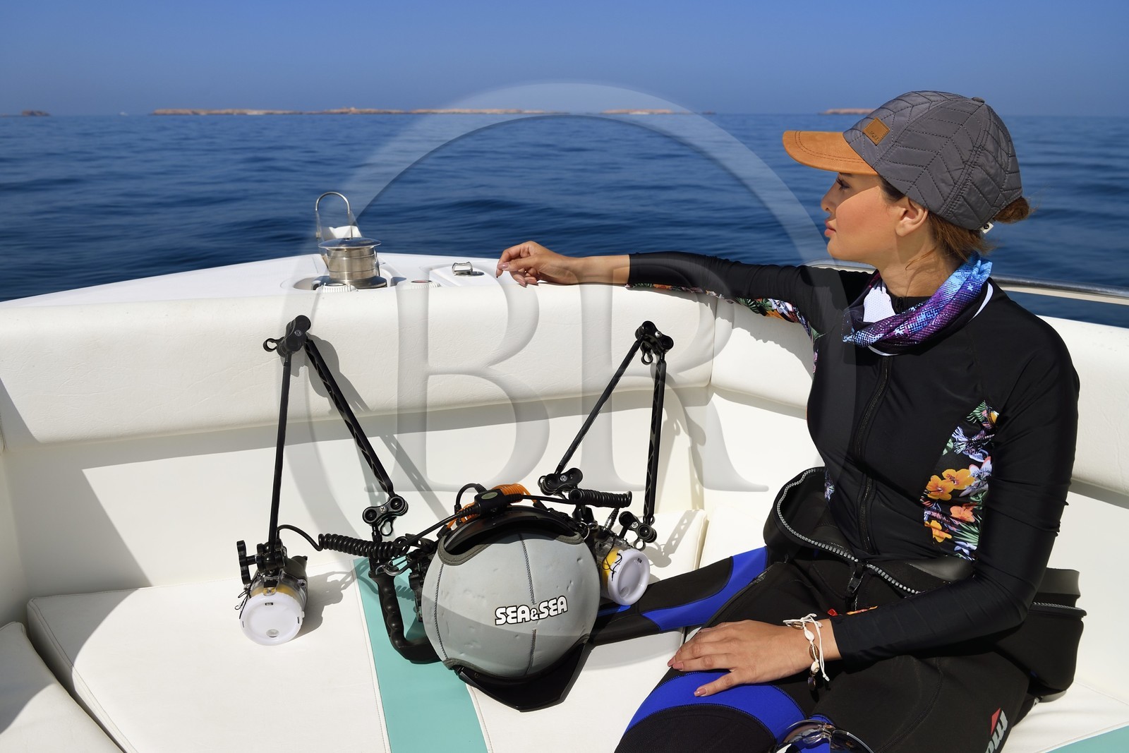 Sultanate of Oman, Governorate of Muscat, Nature Reserve of the Daymaniyat Islands, the photographer-diver Maisa Al Hooti