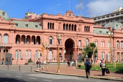 Argentine, Buenos Aires,  place de Mai (Plaza de Mayo), la Casa Rosada siège du pouvoir exécutif argentin