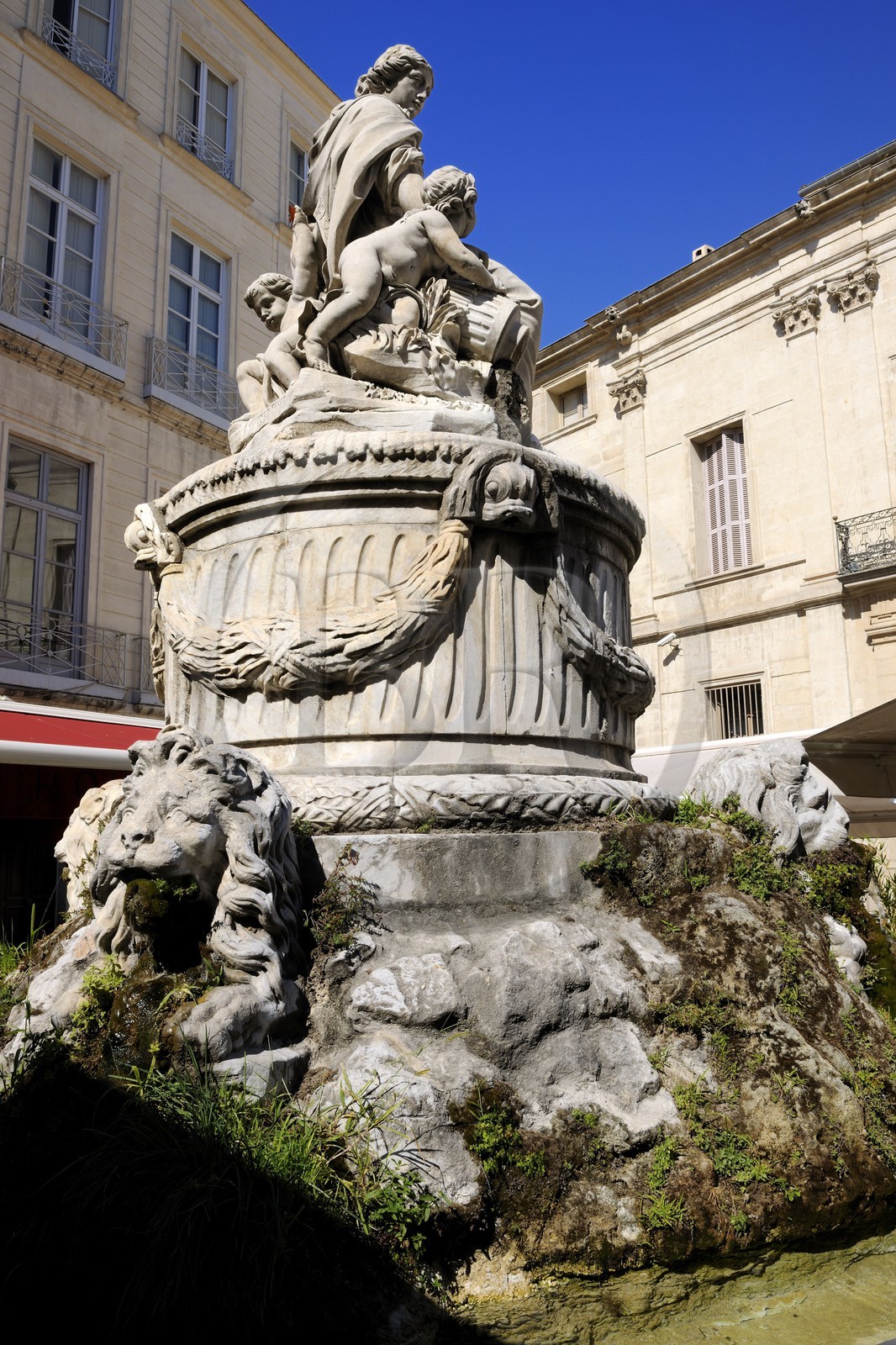 France, Hérault (34), Montpellier, fontaine de la place Chabaneau