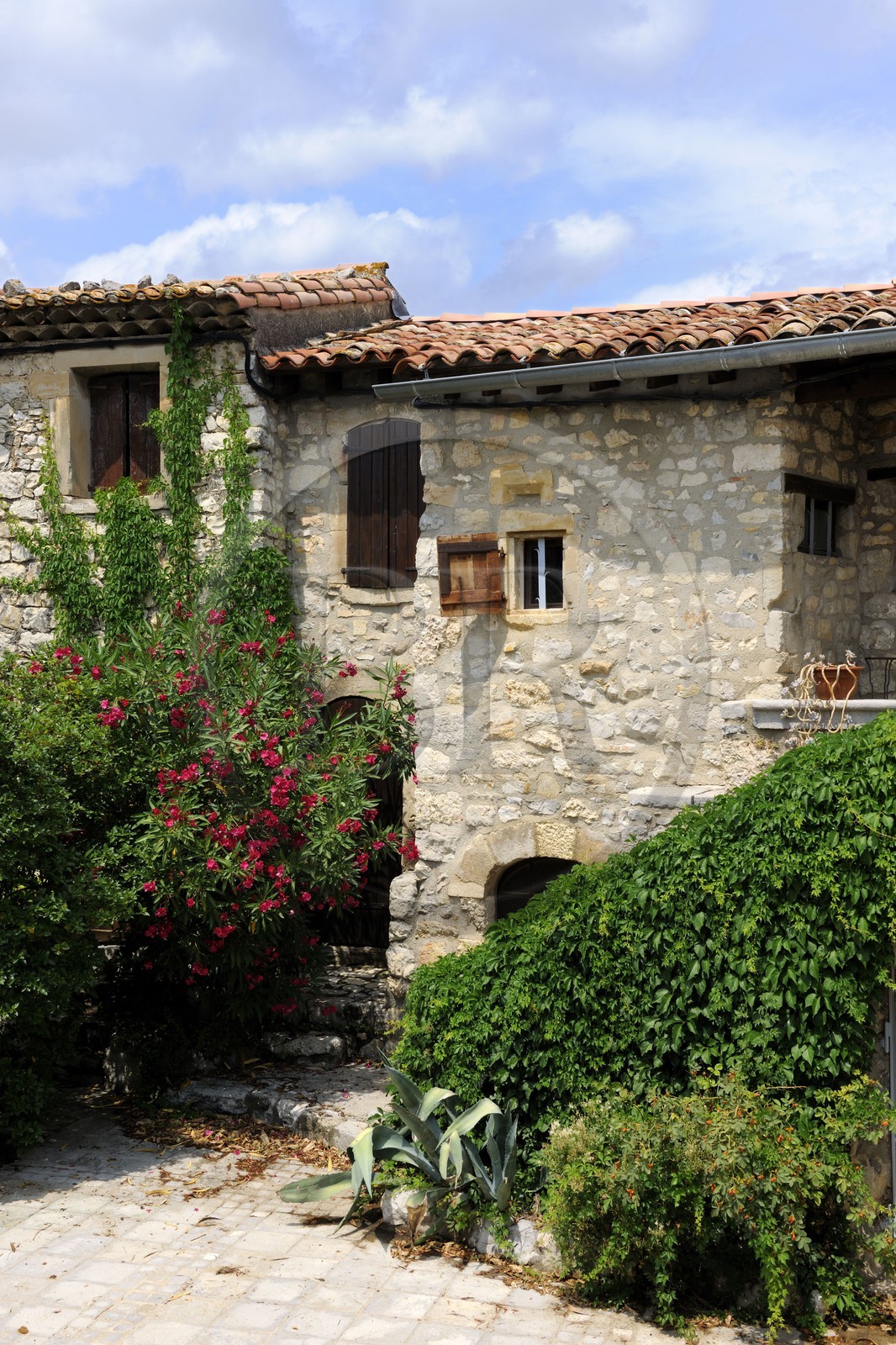 France, Hérault (34), region du Pic Saint-Loup, Les Matelles, place du château (aujourd'hui disparu)