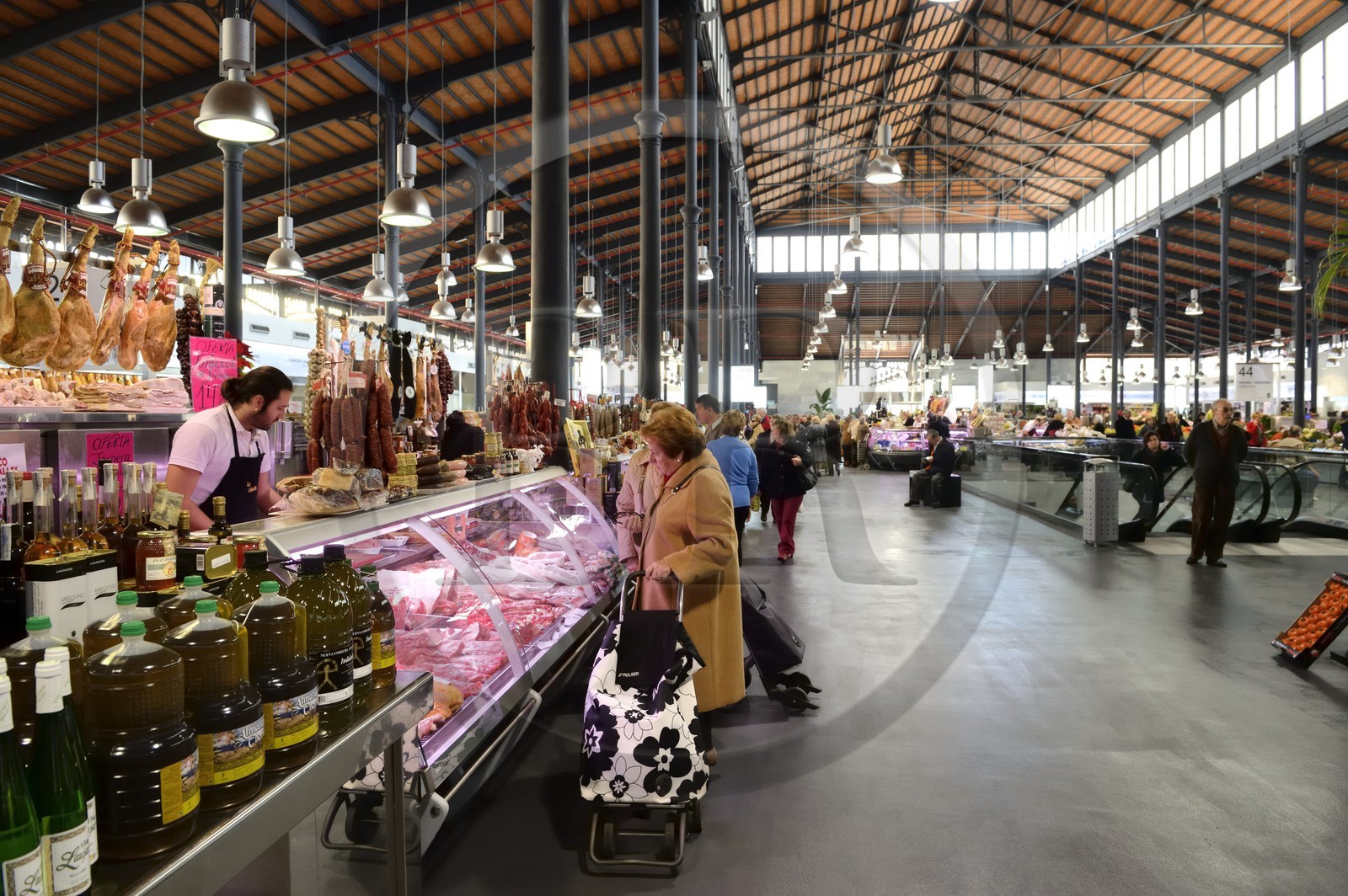 Espagne, Andalousie, Almeria, Marché Central couvert construit en 1893