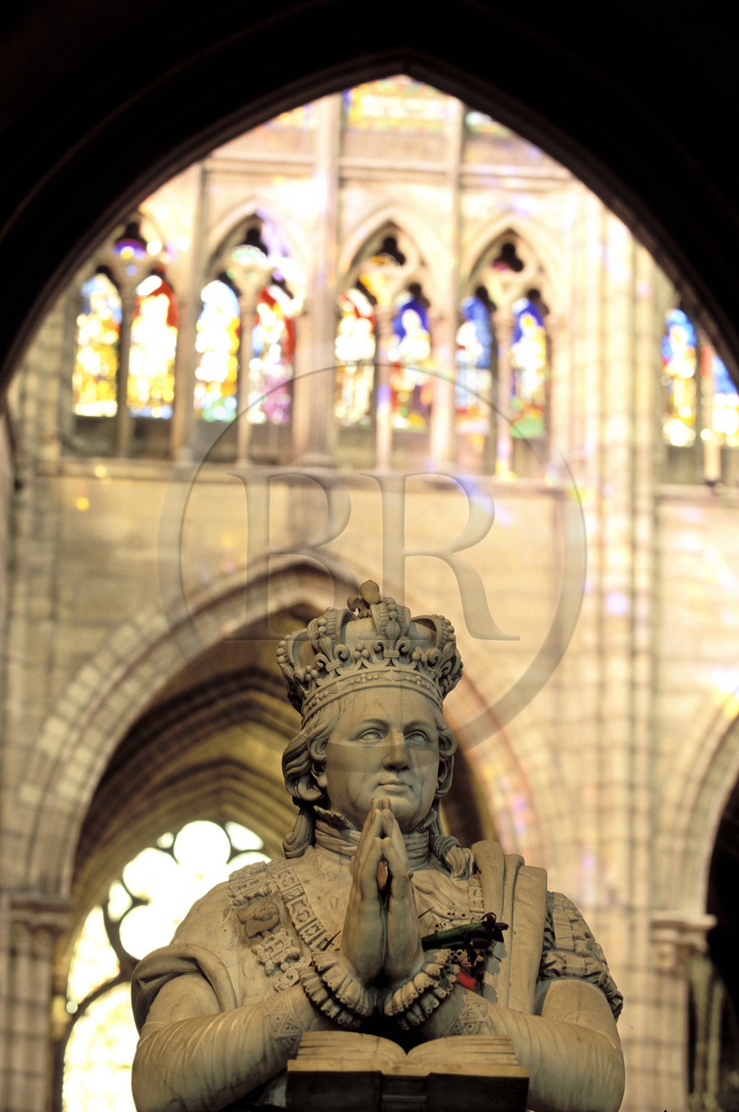 France, Seine Saint Denis, Saint Denis, basilica, sculpture of Louis 15