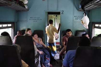 Sri Lanka, Province du Sud, train de Galle à Colombo