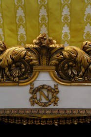 Italy, Tuscany, Elba Island, Portoferraio, Napoleon 1st home in the Palazzina dei Mulini, the bed of the Emperor