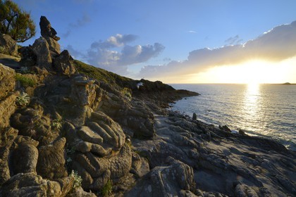 France, Ille-et-Vilaine (35), Saint-Malo, Rothéneuf, rochers sculpté par l'abbé Fouré entre 1870 et 1904