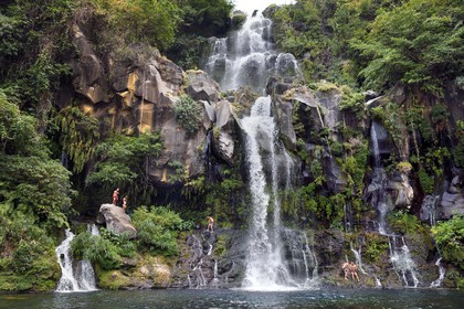 France, Ile de la Reunion, Saint-Paul, Saint-Gilles-les-Bains, cascade du bassin des Aigrettes