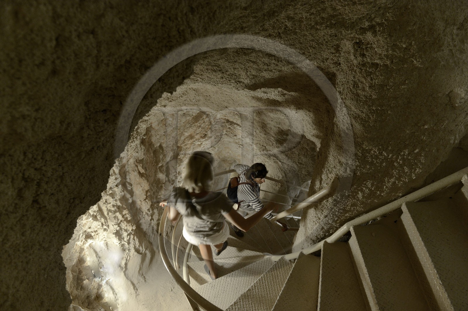 Israel, Cisjordanie, l'Hérodion, colline artificiellement exhaussée qui abrite les ruines d'un palais fortifié construit par le roi Hérode Ier le Grand (site classé Parc National), tunnels de l'époque de Bar-Kokhba