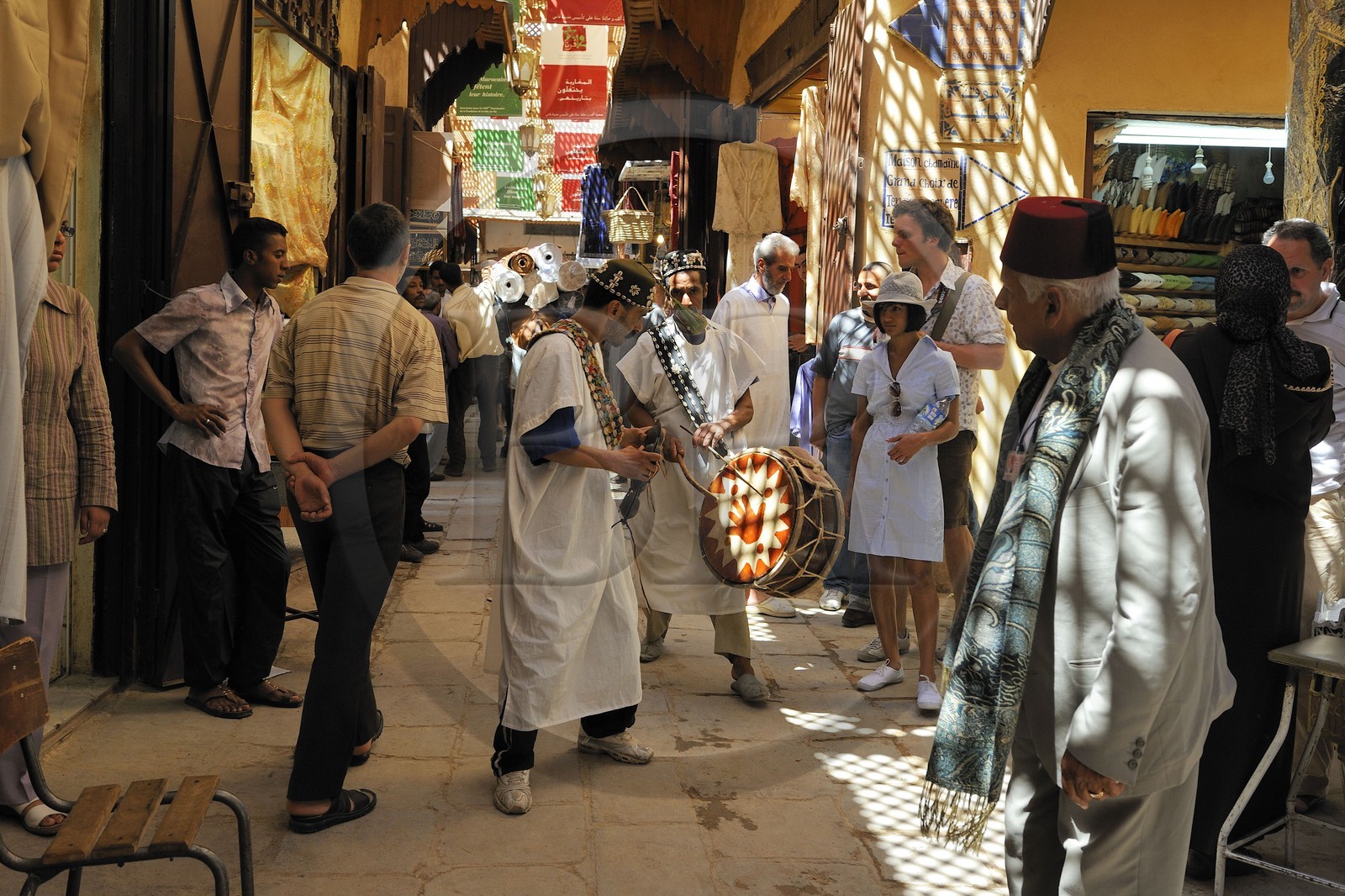 Morocco, Middle Atlas, Fez, Imperial City, medina listed as World Heritage by UNESCO, the souk of the Karaouiyine mosque