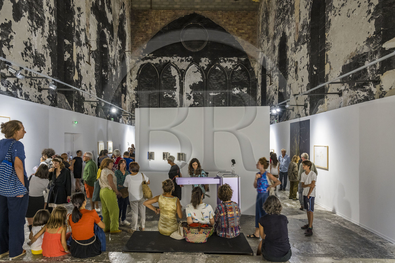 France, Hérault (34), Sète, la Chapelle du Quartier Haut, exposition lors du festival international d'art contemporain Sète-Palermo