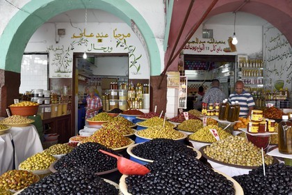 Morocco, Casablanca, Habous district, olives market