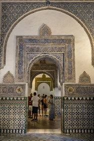 Espagne, Andalousie, Séville, Alcazar de Séville (Reales Alcazares de Sevilla), classé Patrimoine Mondial de l'UNESCO, Palais mudéjar ou de Pierre Ier