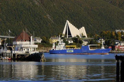 Norvège, Troms, ville de Tromso, la cathédrale Arctique à Tromsdalen