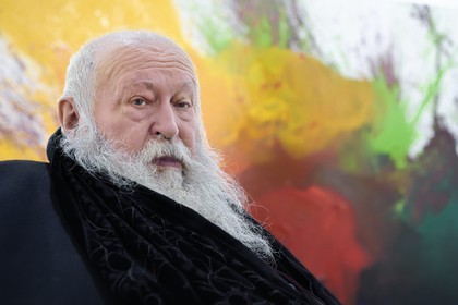 France, Paris, Galerie RX, Hermann Nitsch, Hermann Nitsch, contemporary Austrian artist, co-founder of the Wiener Aktionismus movement (Viennese Actionism)