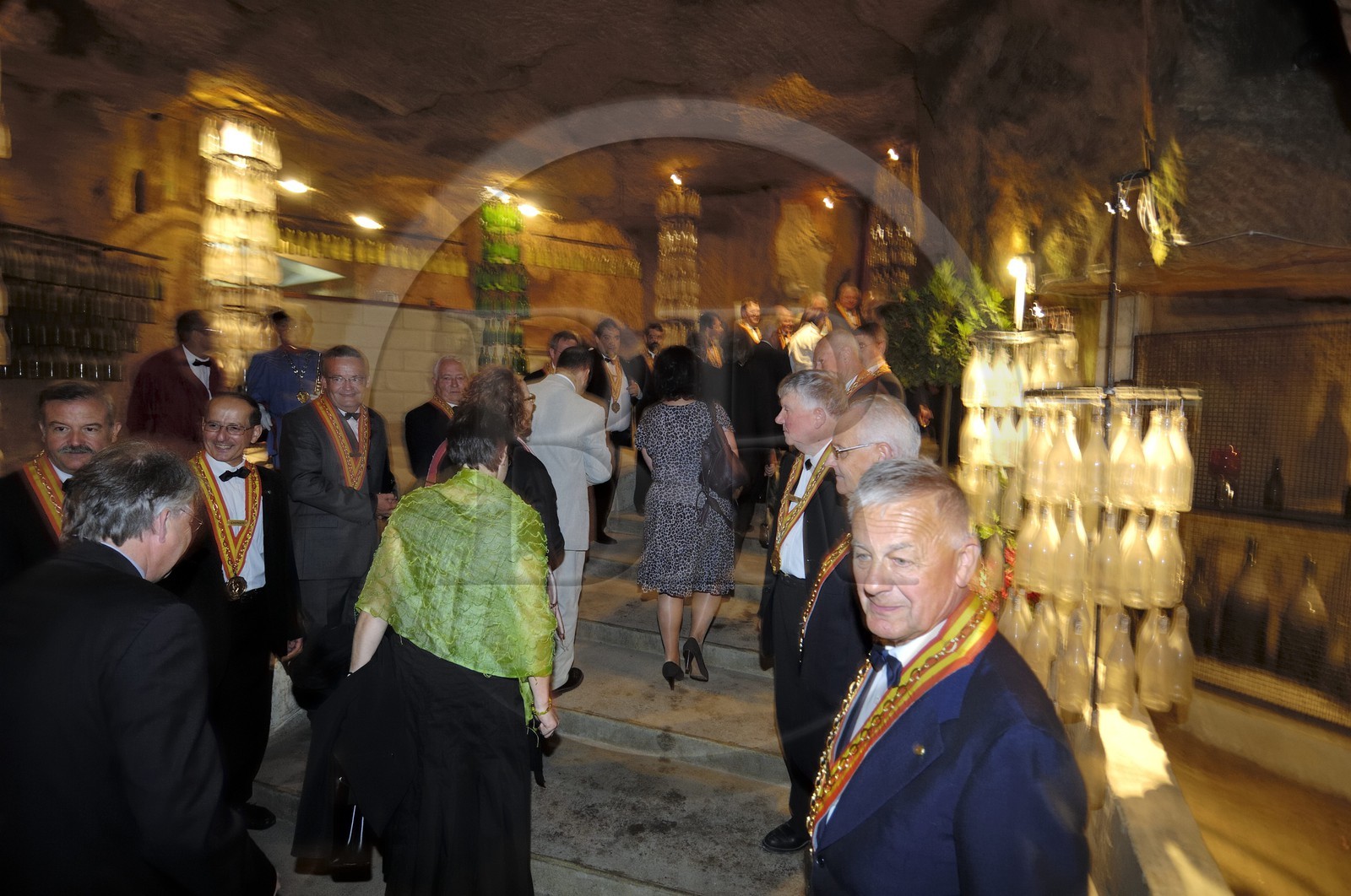 France, Indre et Loire, Chinon, Caves Painctes, wine growers brotherhood during the Flower Chapter