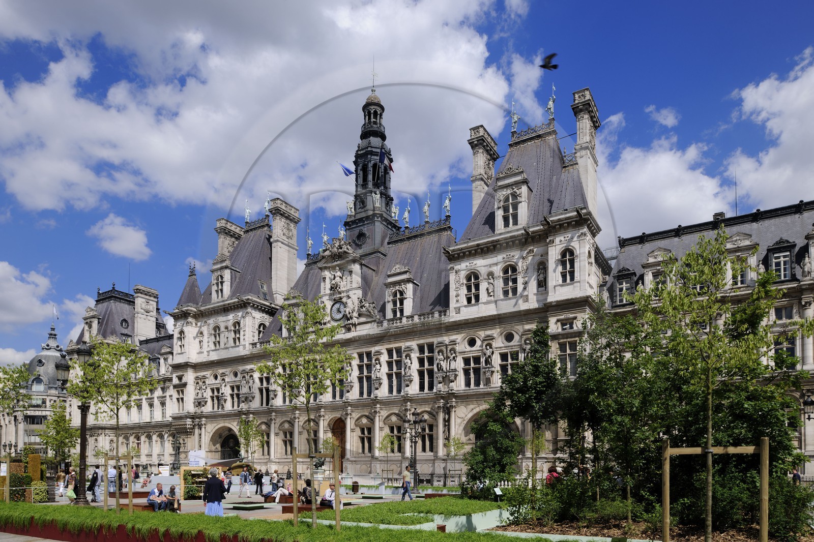 France, Paris (75), l'hotel de ville de Paris (mairie)