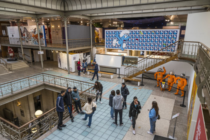 Belgique, Bruxelles, Centre belge de la bande dessinée (Musée de la BD) installé dans un batiment Art nouveau conçu par Victor Horta en 1906