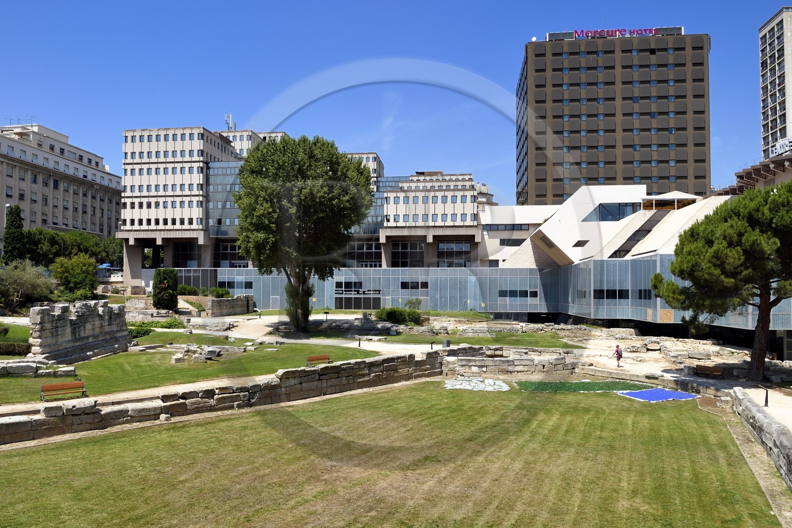 France, Bouches-du-Rhône (13), Marseille, quartier Belsunce, Centre Bourse, le musée d'histoire de Marseille, vestiges du port et du quai antique (vestiges grecs)