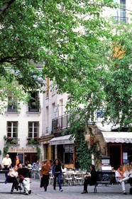 France, Paris (75), la place du marché Sainte-Catherine