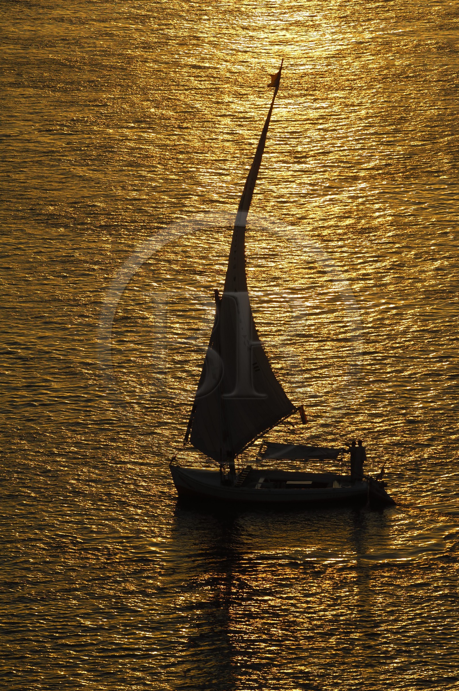 Egypt, Upper Egypt, Nile Valley, Luxor, felucca on the Nile