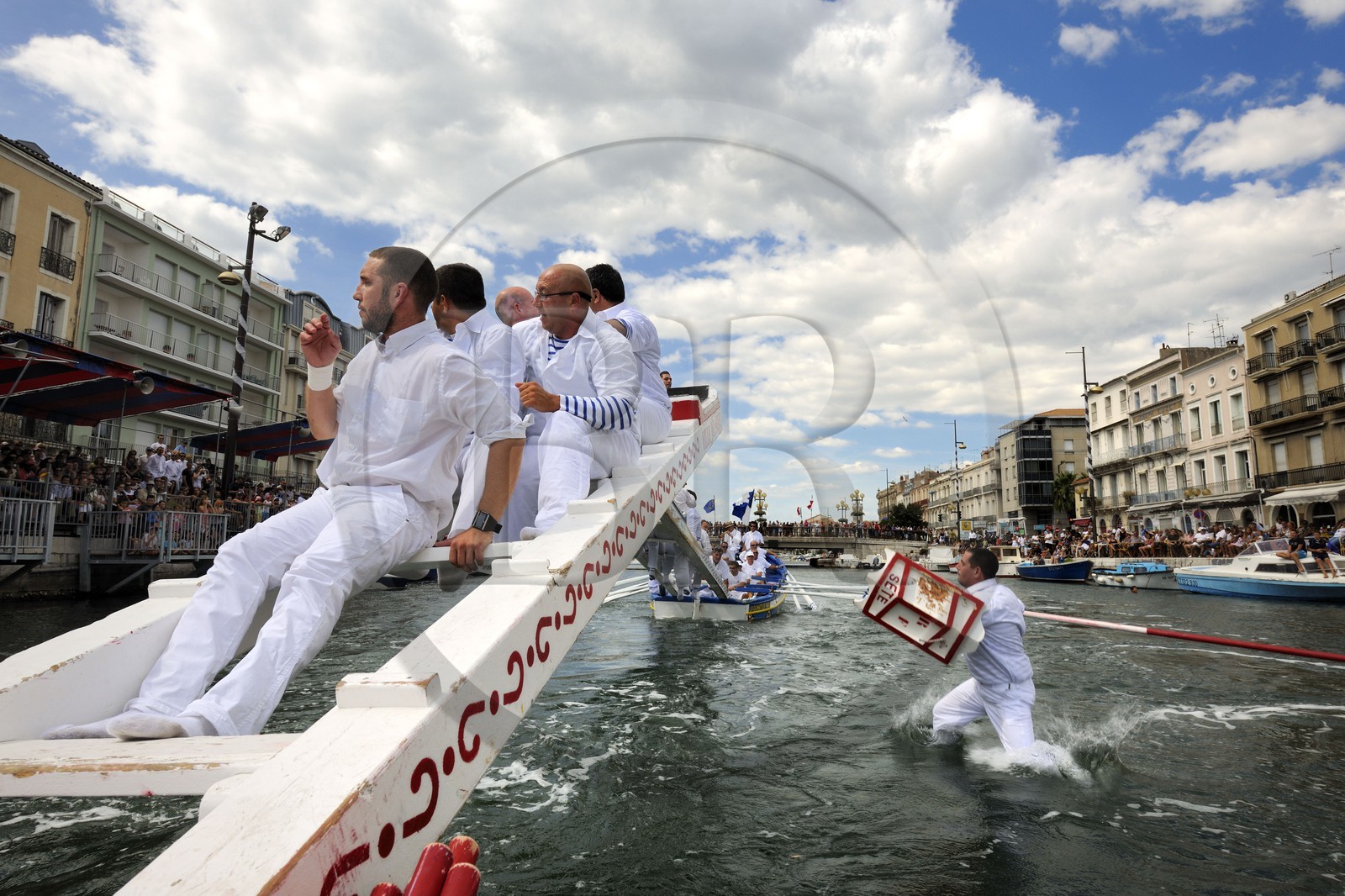 France, Hérault (34), Sète, canal Royal, fête de la Saint Louis, joutes sètoises
