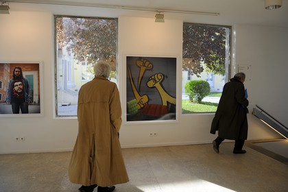 Turkey, Istanbul, Beyoglu, Taksim District, Consulate of France exposition hall in Istiklal Caddesi Street