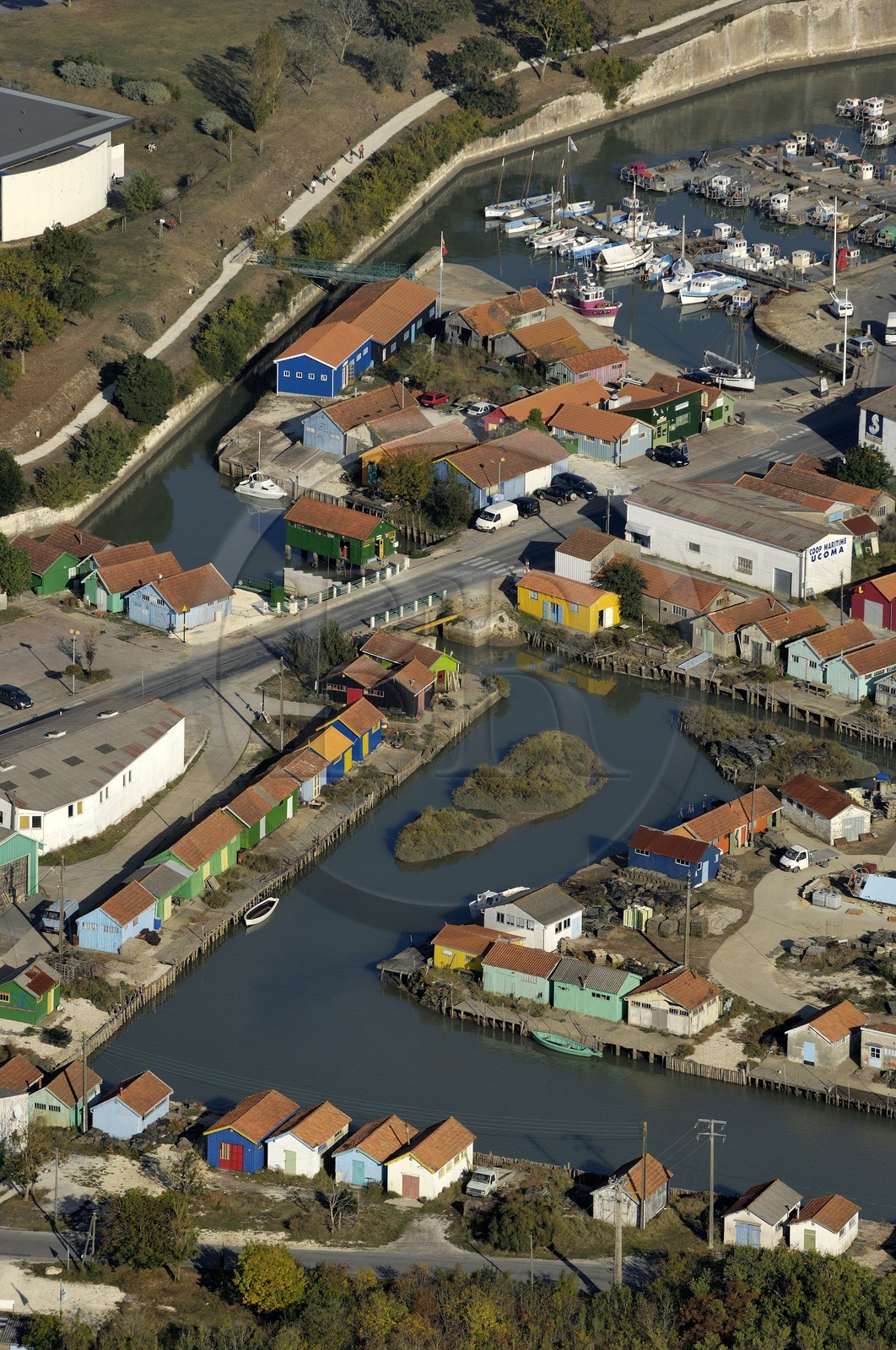 France, Charente-Maritime (17), Ile d'Oléron, Le Château d'Oléron (vue aérienne)