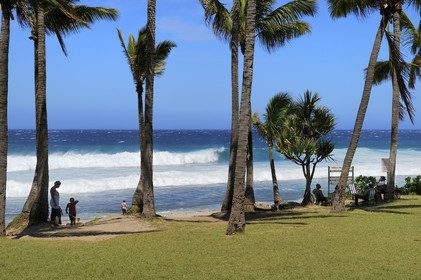 France, île de la Réunion, la côte sud, plage de Grand-Anse