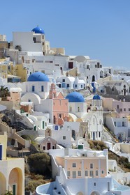 Grèce, Les Cyclades, mer Égée, île de Santorin (Thira ou Théra), village de Oia
