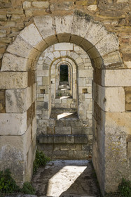 France, Charente Maritime, Oleron island, le Chateau-d'Oleron, backdoor passage under the Royal Gate bridge, one of the main accesses to the citadel