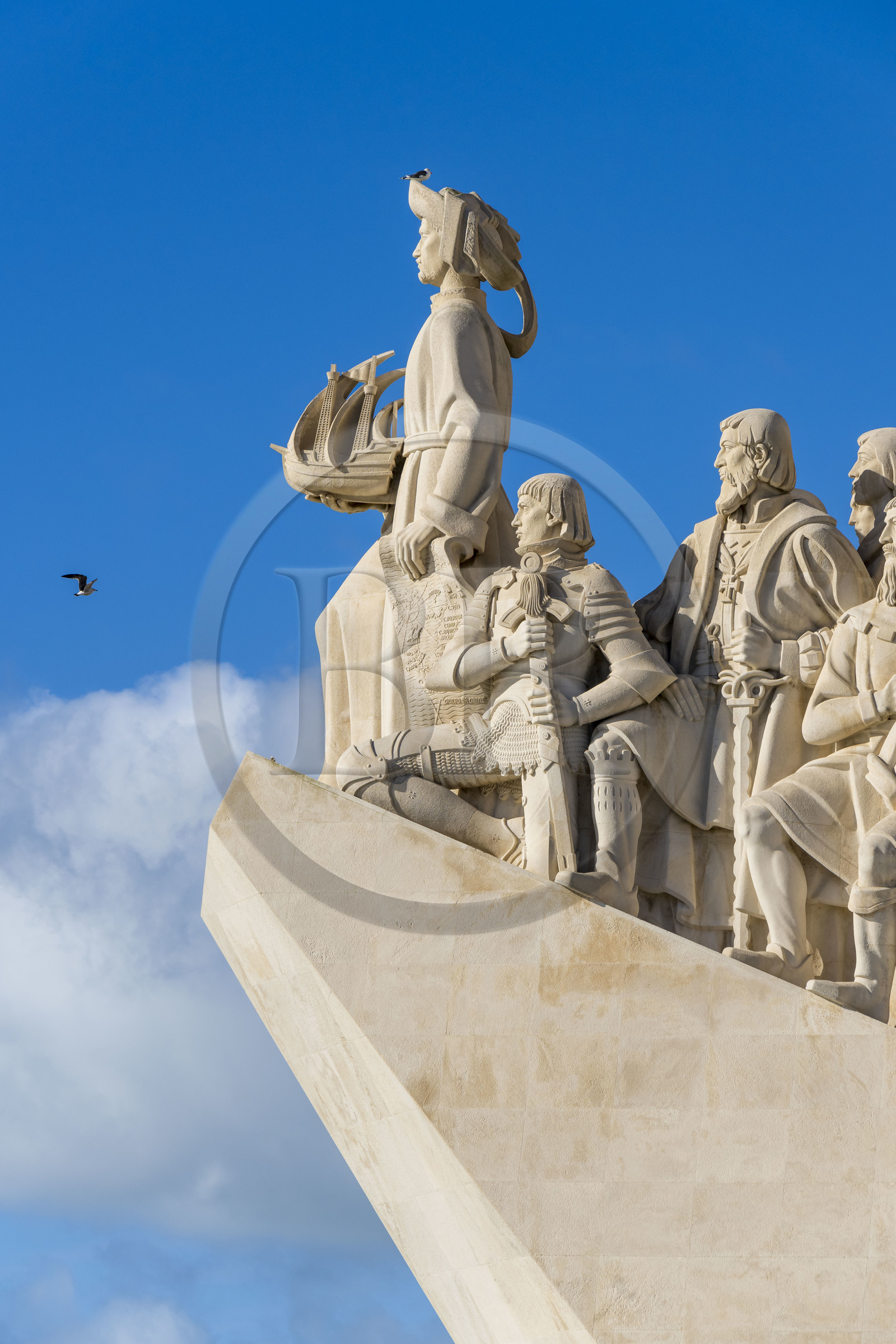 Portugal, Lisbon, Belem District, Padrao dos Descobrimentos (Monument to the Discoveries) dated 1960