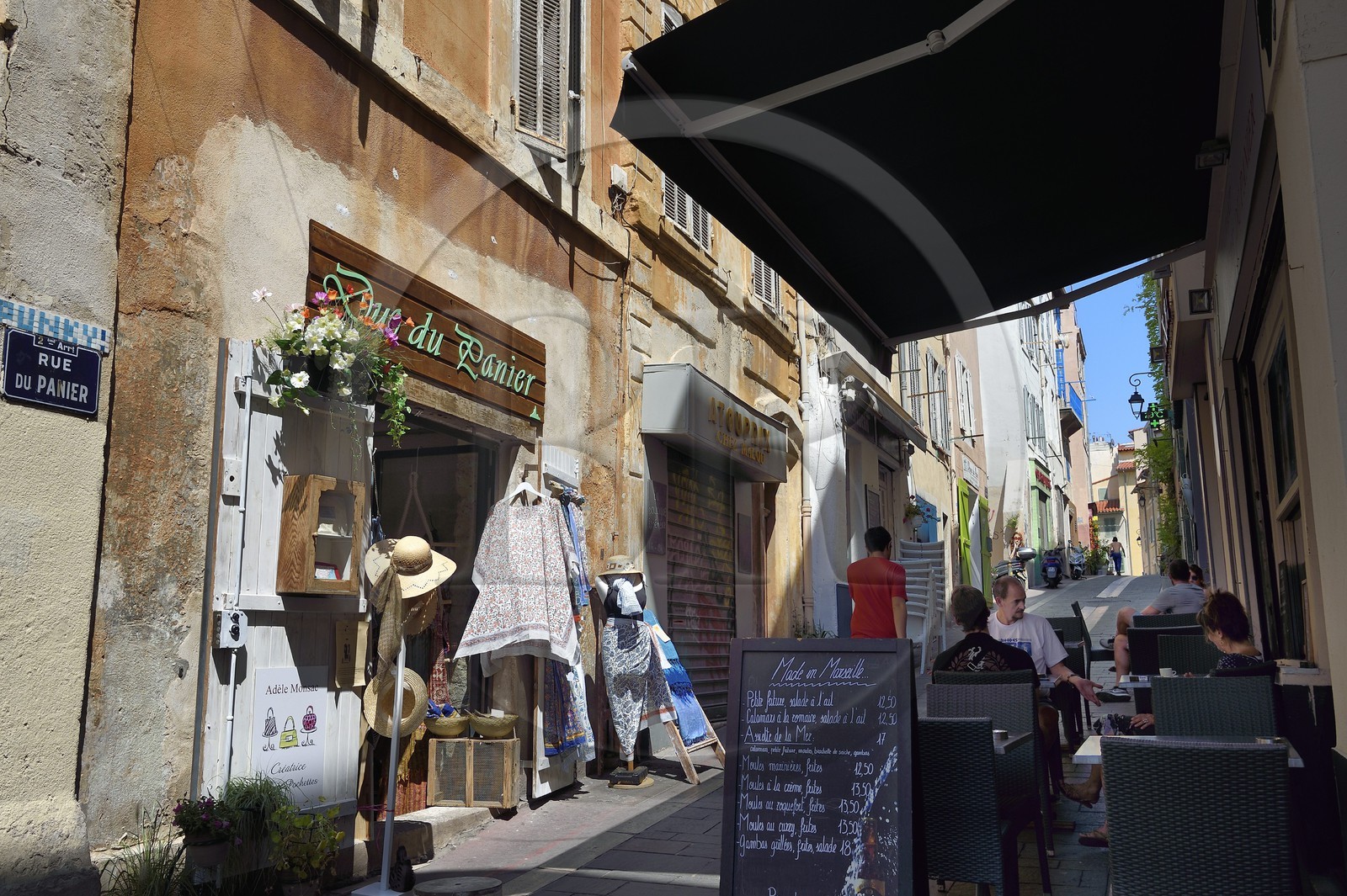 France, Bouches-du-Rhône (13), Marseille, quartier du Panier, rue du Panier