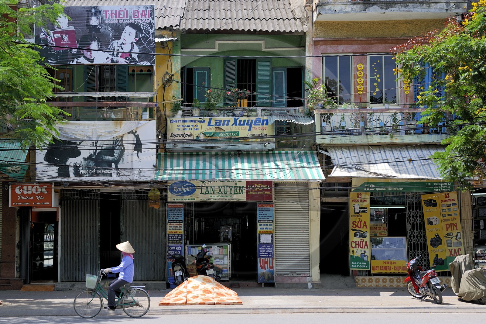 Vietnam, Haiphong, maisons de l'époque coloniale
