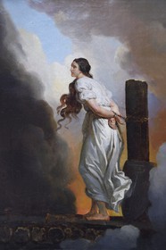 France, Seine Maritime, Rouen, Fine Arts museum, Joan of Arc at the stake by Fragonard, circa 1822