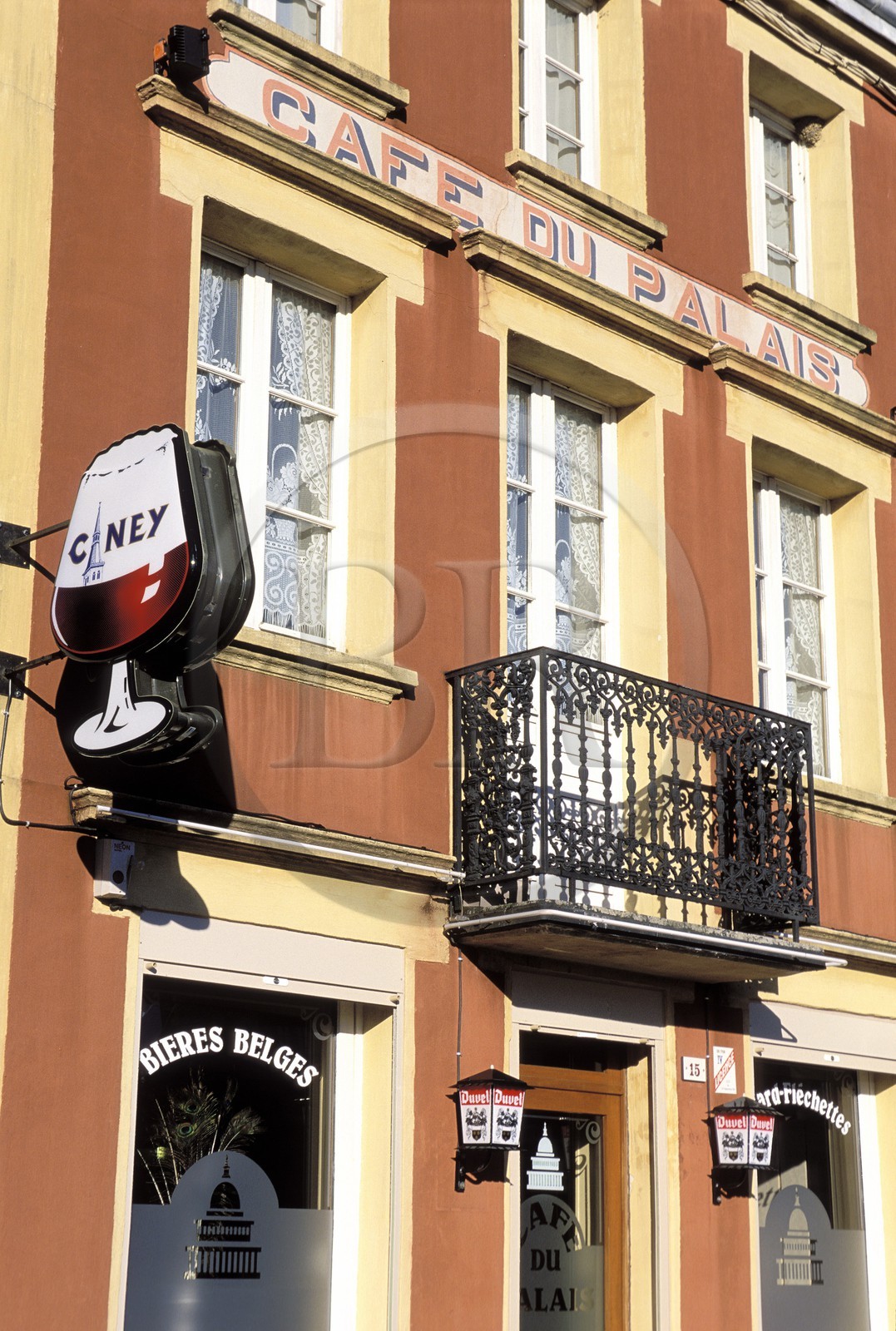 France, Ardennes, Rocroi, the Cafe on the main square